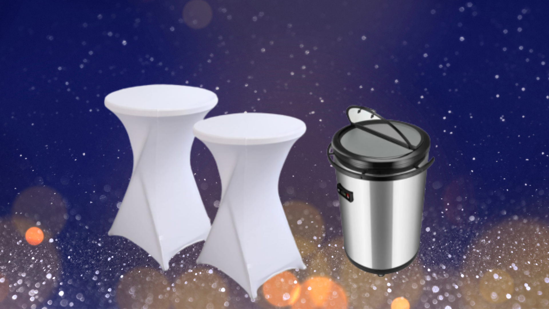 Kombinera funktion och stil med ståbord och partycooler i ett paket. Perfekt för mingel, företagsevent och fester där gästerna ska kunna samlas runt bordet och enkelt nå kylda drycker. Skapar en praktisk och inbjudande yta som höjer helhetsupplevelsen och underlättar serveringen under hela kvällen.